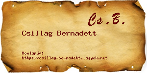 Csillag Bernadett névjegykártya
